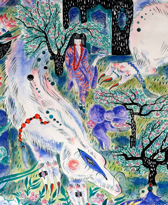 A hare in the garden