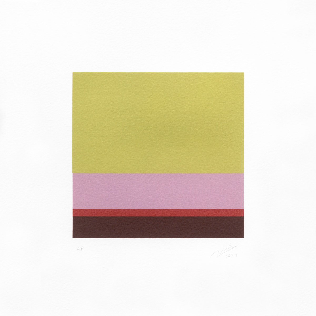 Geometric Abstract Screenprint By Richard Marsden, 9 X 9", Linear Forms Iv, Original Artwork