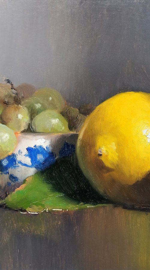 Lemon and Grapes by Pascal Giroud
