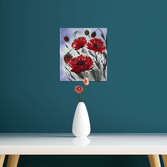 Red Wild Poppies