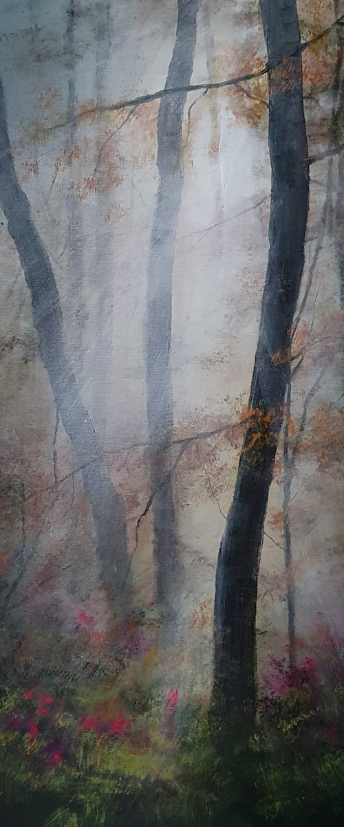 " Foggy Forest "  W 44 x H 80 cm  SPECIAL PRICE  !!! by Ivan  Grozdanovski