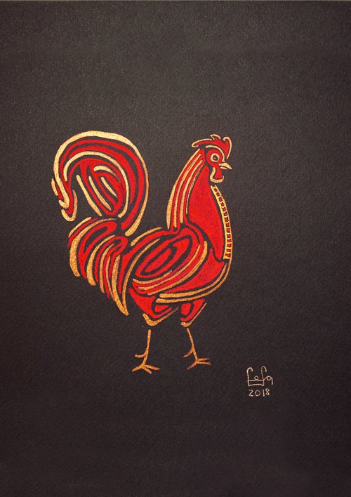 "Proud rooster" by Fefa Koroleva