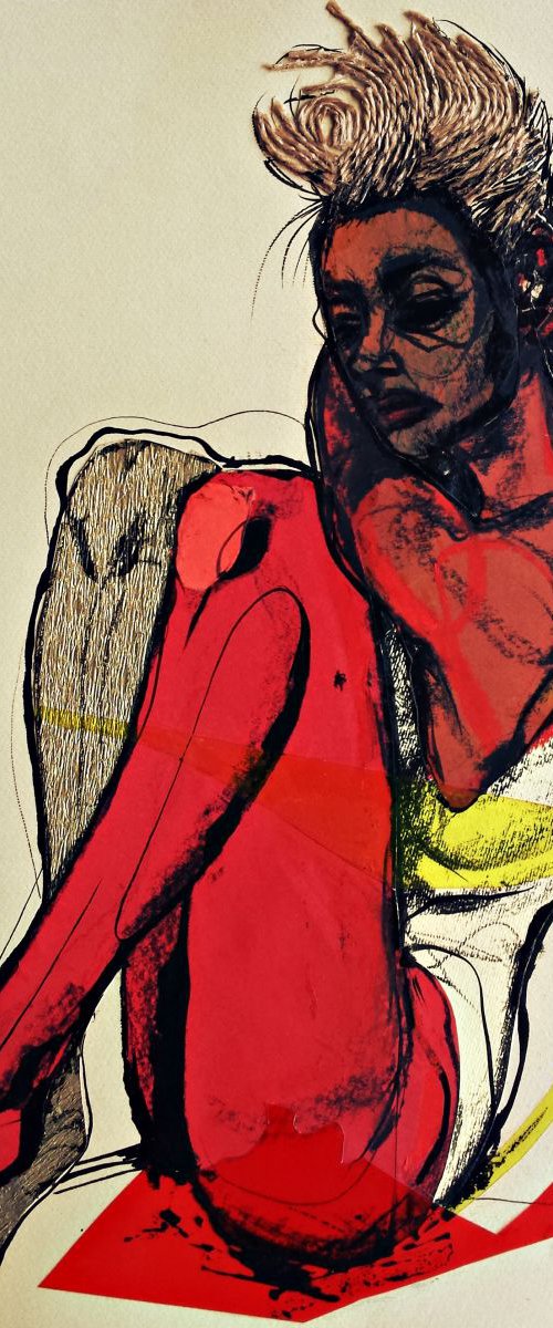 Red nude by Nevena Kostić