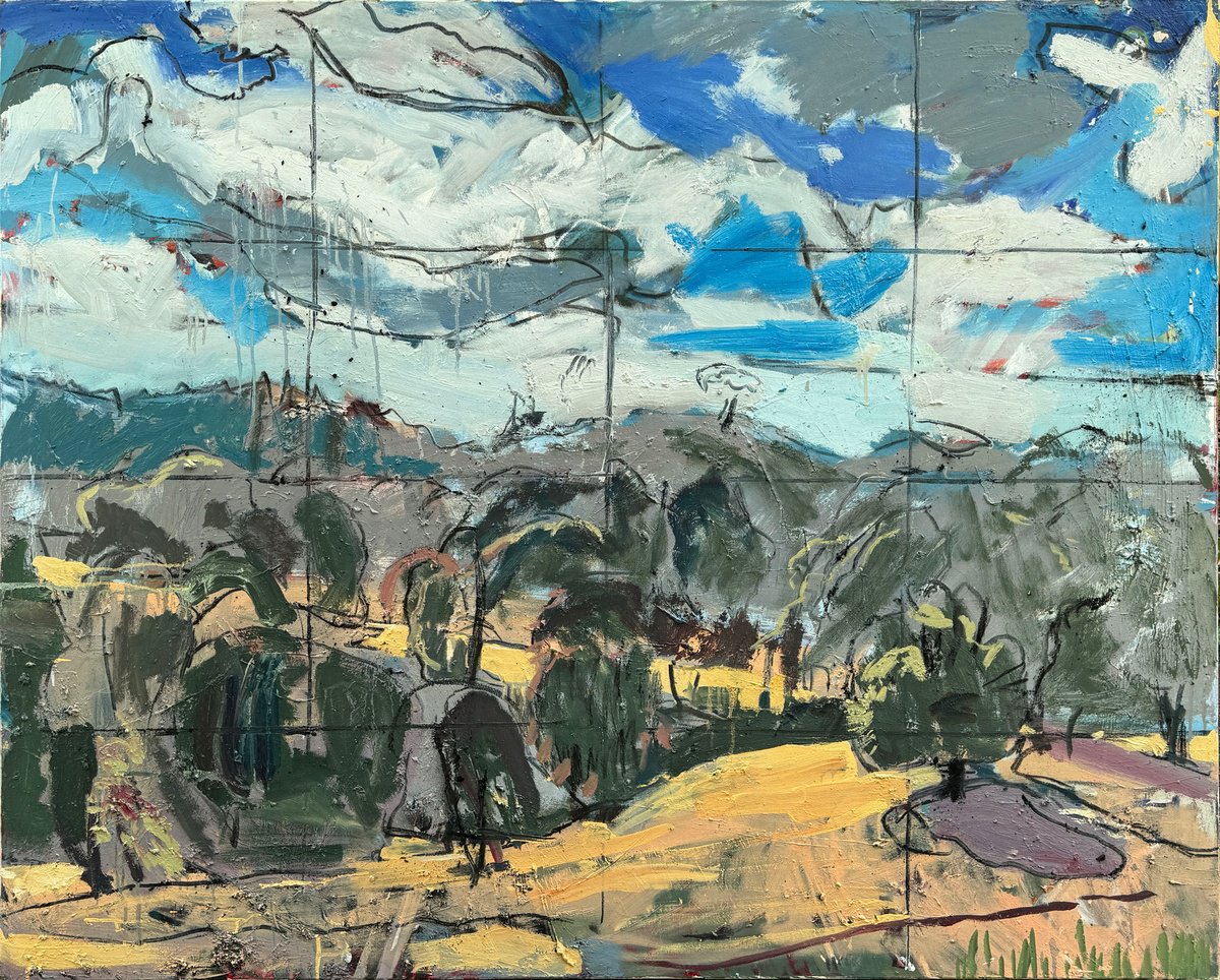 Abstract Landscape Oil Painting By Darren Jekel, 60 X 48, Chiles Valley, Original Artwork