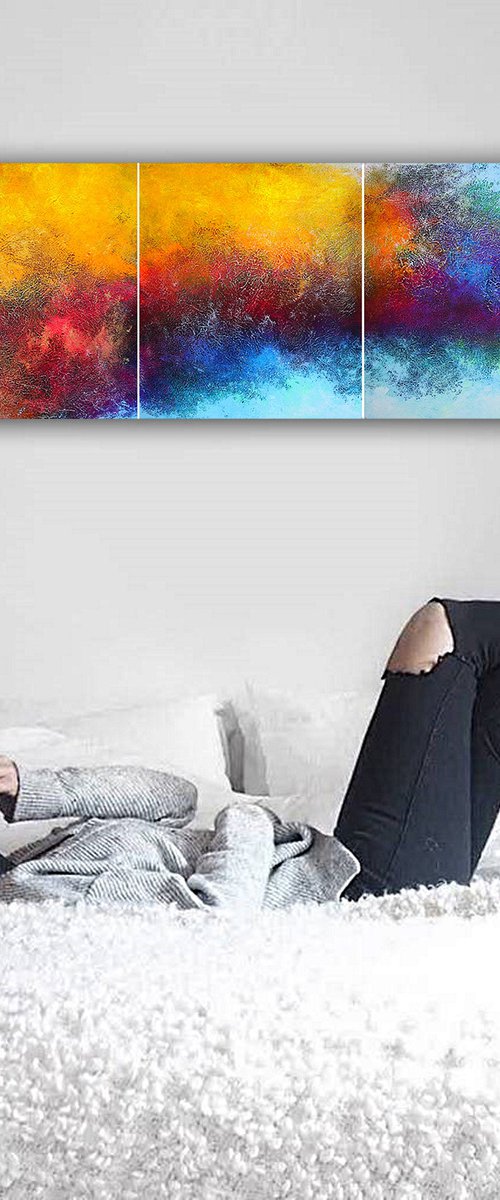 250x60cm. / Abstract Painting / © 2019 Alex Senchenko. / New Meaning by Alex Senchenko