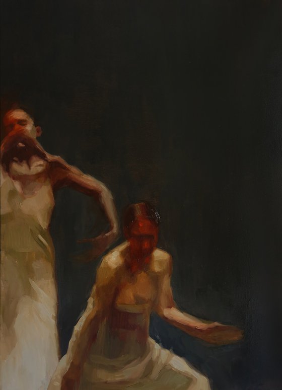 "Inner Dance" Quiet emotional dance, art done