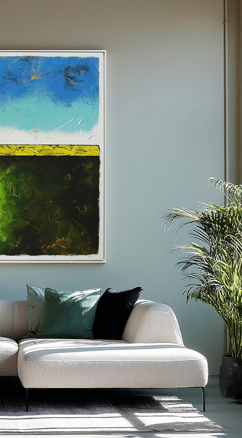 Mr Greenfield Blue Sky by Ronald Hunter