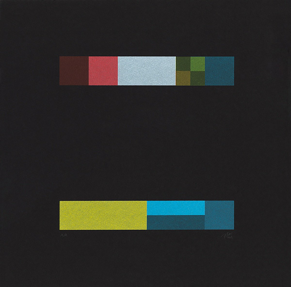 Geometric Abstract Screenprint By Richard Marsden, 15 X 15", Double, Original Artwork