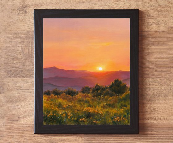 California golden hour landscape