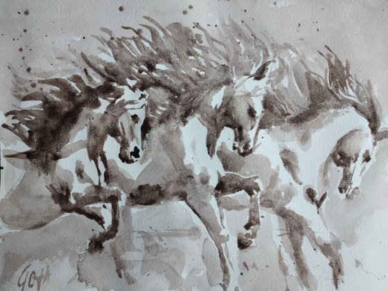 RUNNING  HORSES