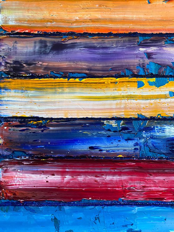 "Candy Striper" - Original PMS Oil Painting On Reclaimed Wood - 48 x 26.5 inches