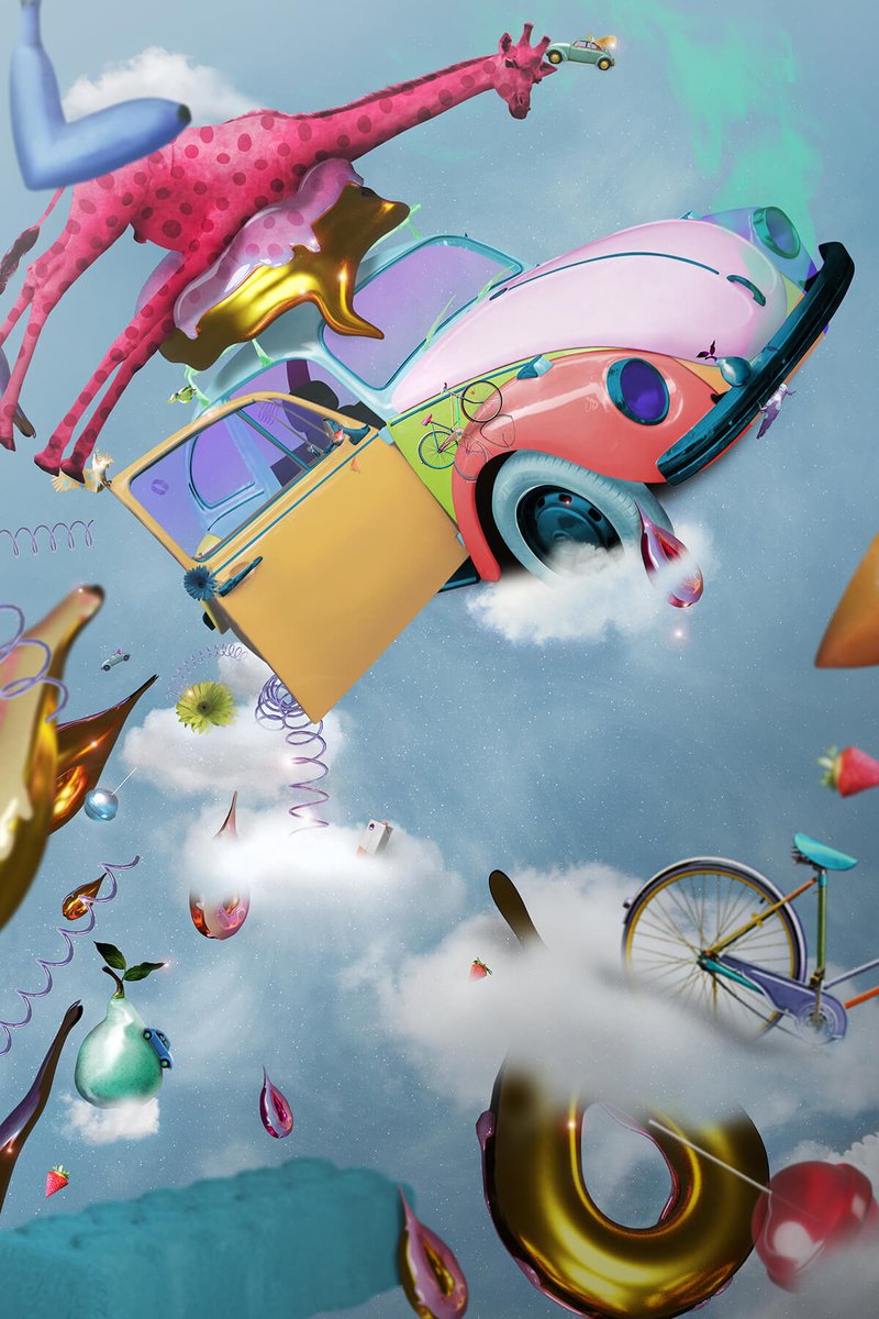 Surrealistic Still Life Print By Vanessa T Stefanova, 16 X 24", The Tree, Original Artwork