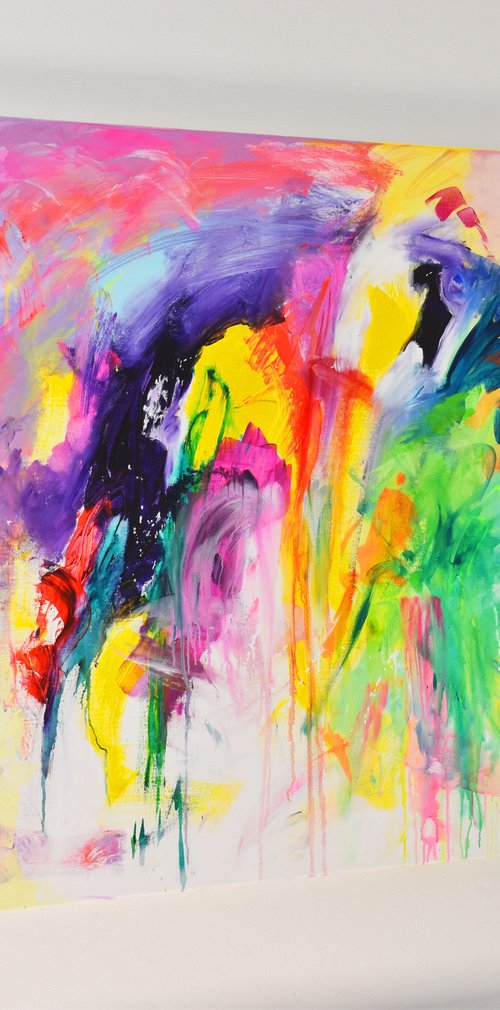 Inspiration 100x120 cm 39"x47" Large original abstract artwork by Sebastian Merk