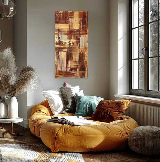 Field of Study Ochre 50x100x2 cm