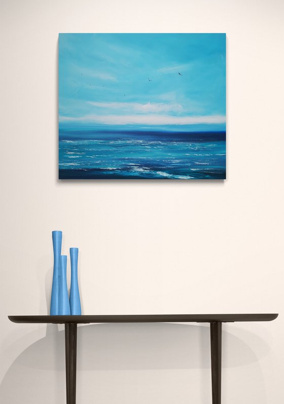 Only Blue - seascape, emotional, panoramic