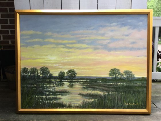 Marsh at Sunset - 30X40 oil