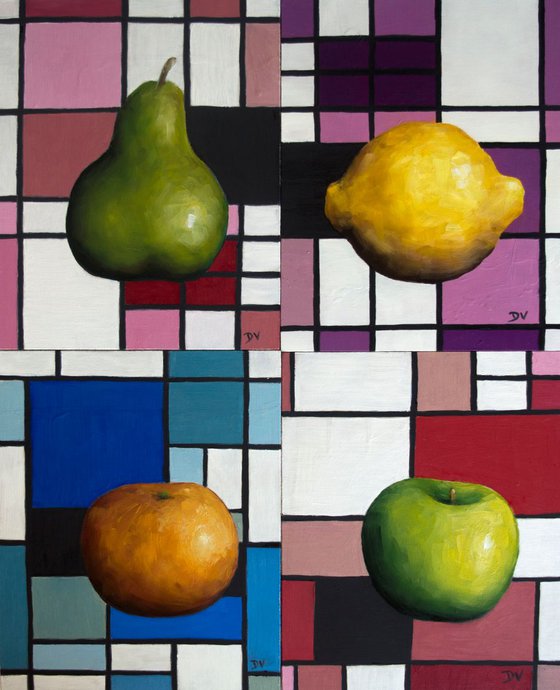 Mondrian Still life - Set of four.