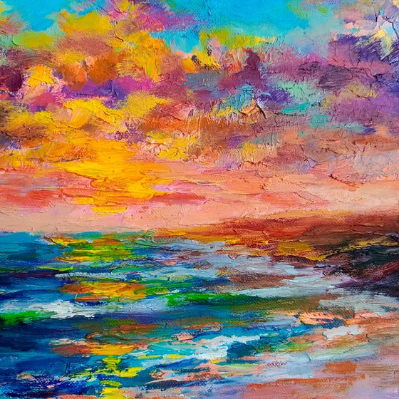 Sea waves landscape