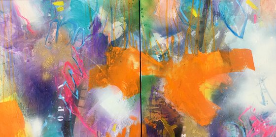 open mind I (diptych) 39.4"x19.7"