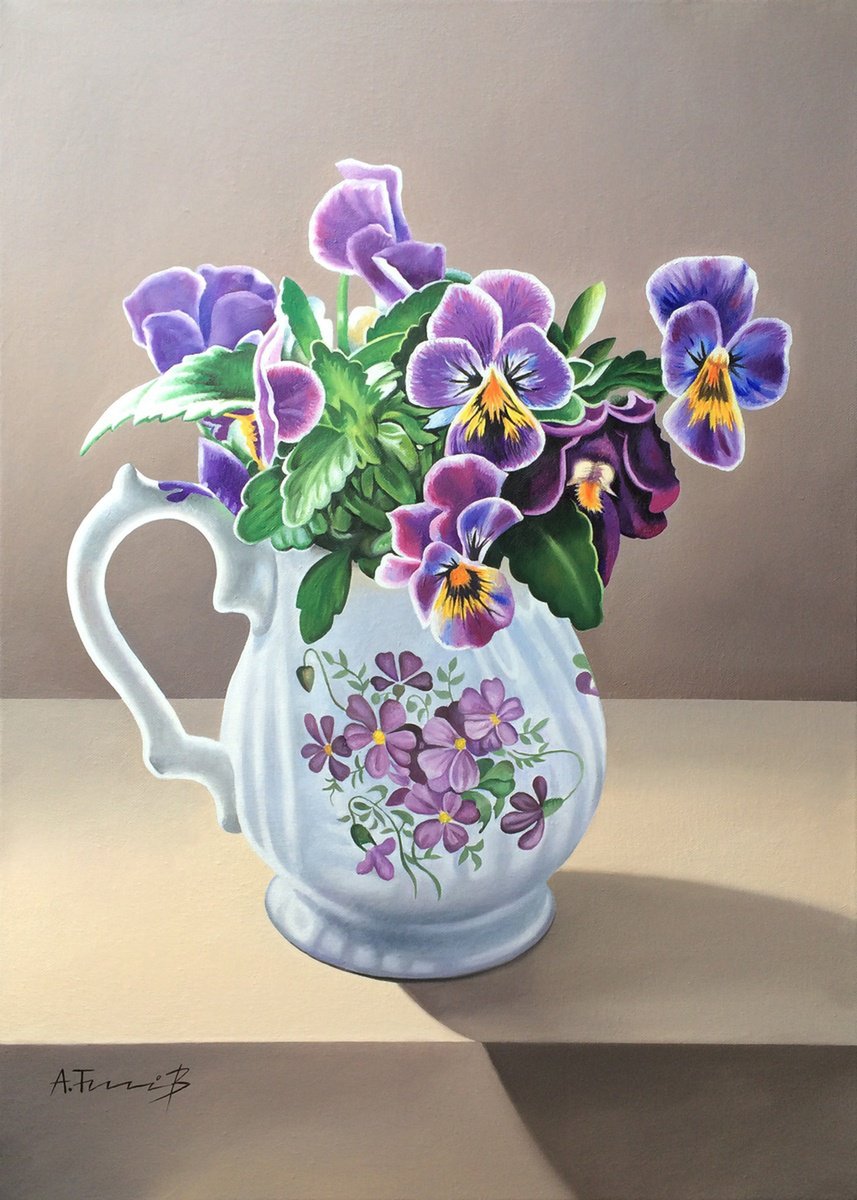 Vintage Flower Jug by Alexander Titorenkov