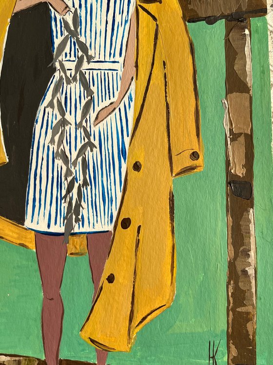 Fishing Girl Painting