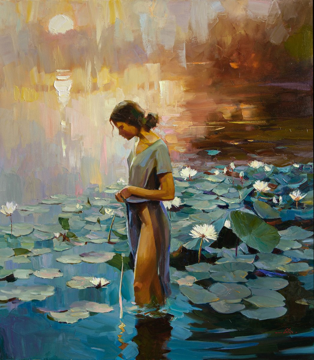 Between Water And Sleep By Valentin, 31 X 35, Artwork For Sale On Artfinder