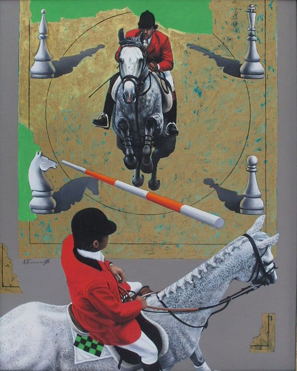Jockeys in Red by Alexander Titorenkov