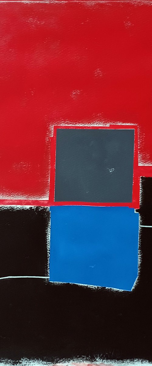 Red and black composition by Luis  Medina