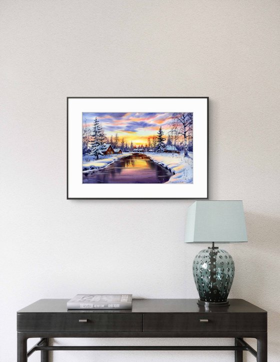 Whispers of Winter Sunset