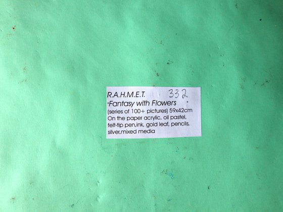 Fantasy with Flowers 332. paper 59x42cm