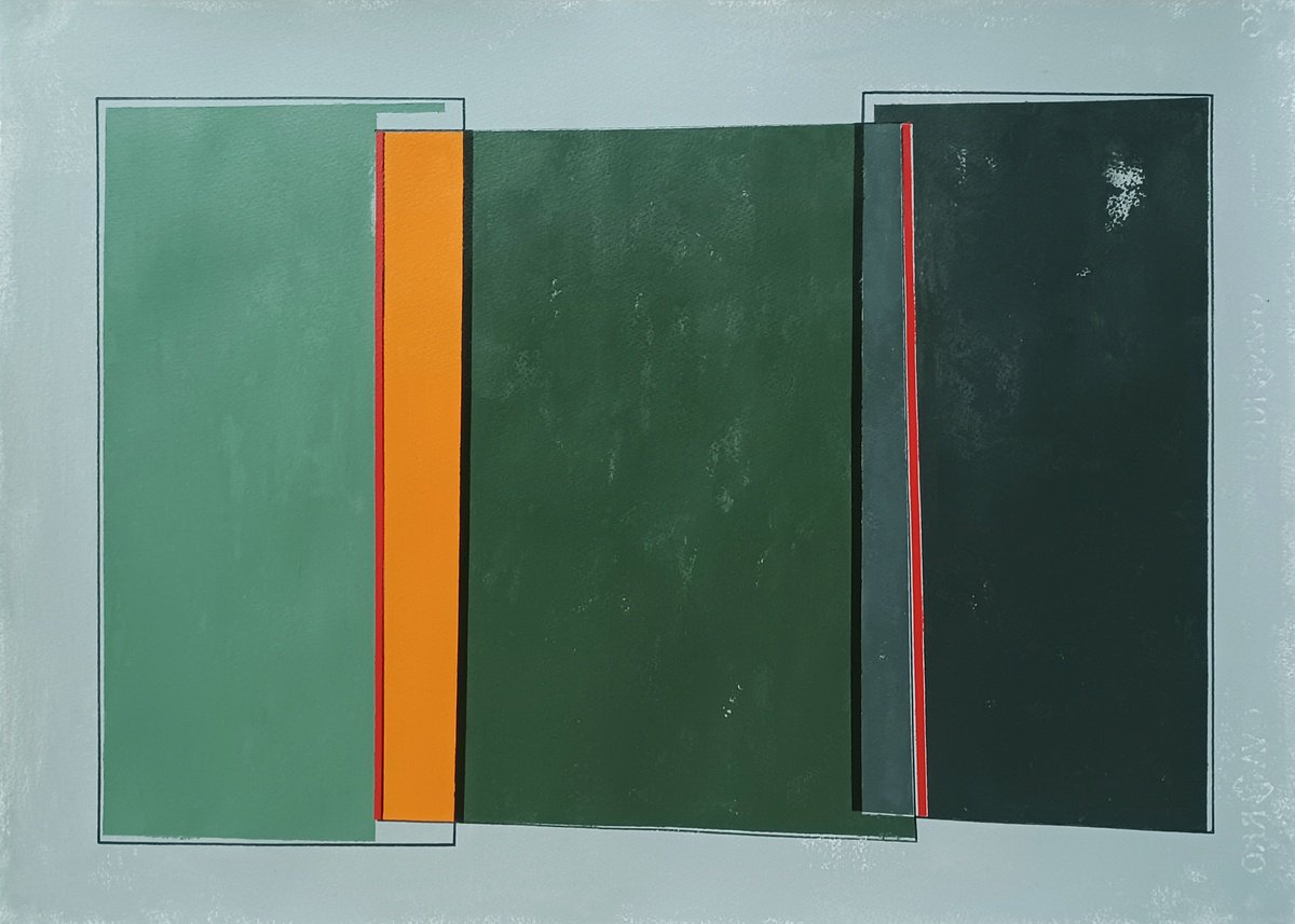 Abstract Acrylic Painting By Luis Medina, 28 X 20", 2024D, Original Artwork