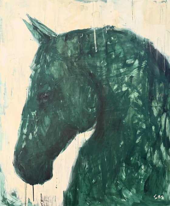 Green horse