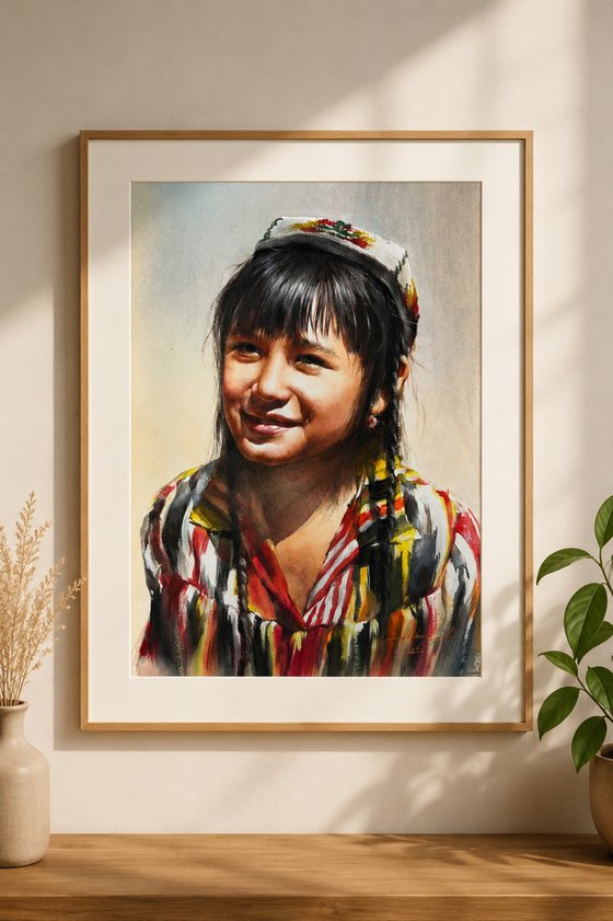 Sunlit Joy: A Portrait of Traditional Charm
