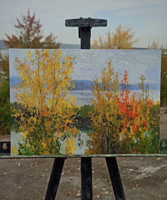 In autumn on the river