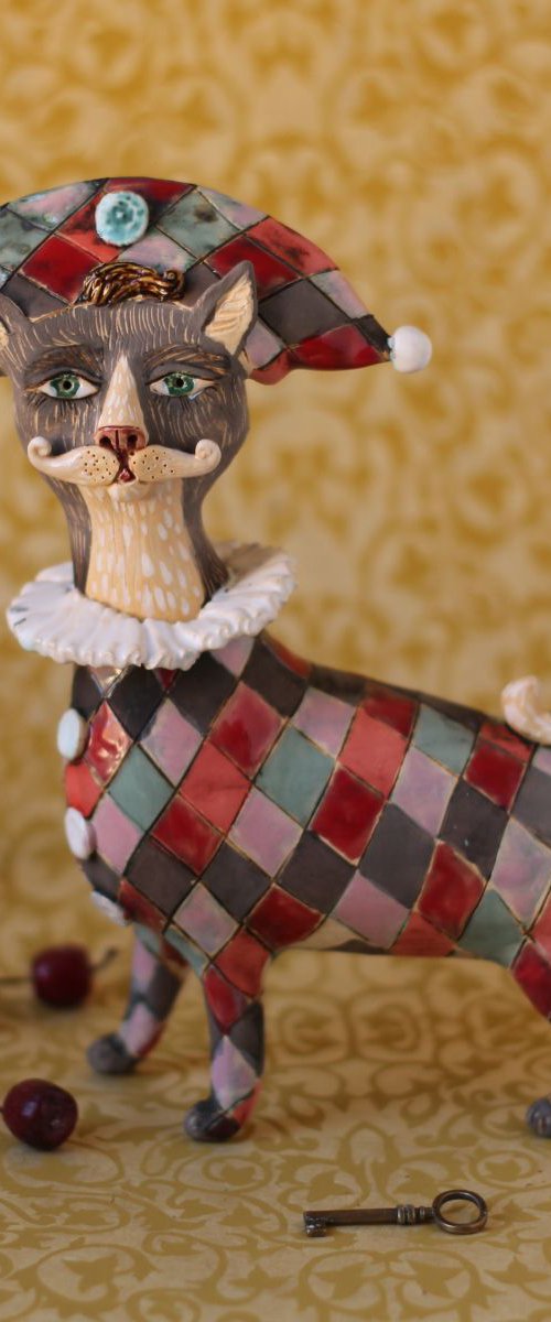 Harlequin Cat.  by Elya Yalonetski by Elya Yalonetski