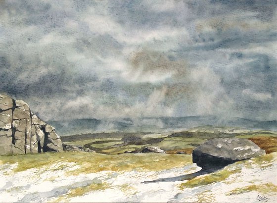 Approaching Winter Storm - Hay Tor