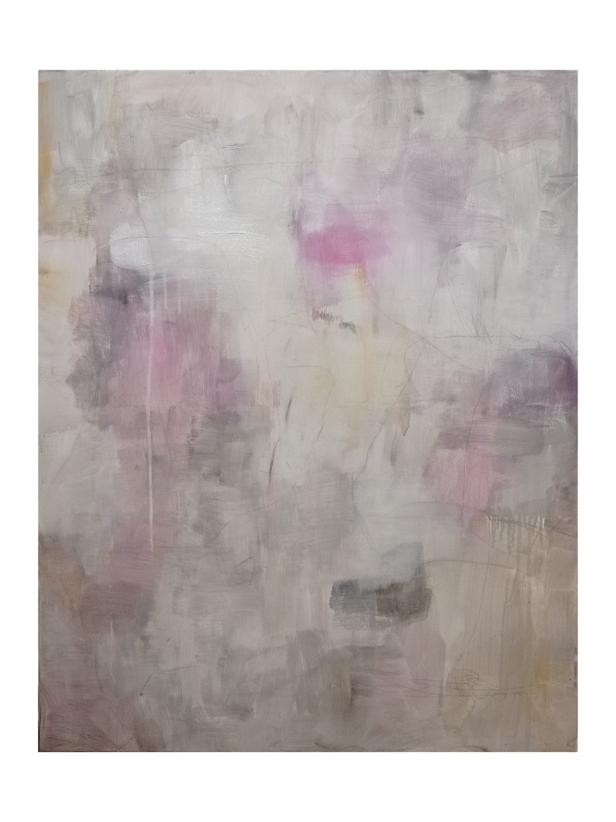 Abstract Acrylic Painting By Olena Karpenko, 33 X 41", Foretaste, Original Artwork