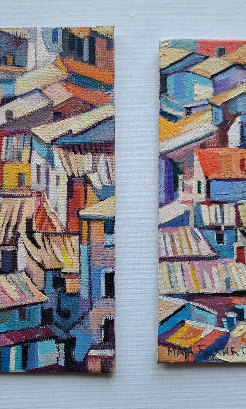 Set of two paintings, 25 by Maja Đokić Mihajlović