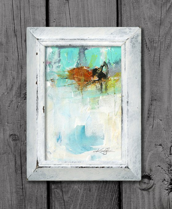 Serenity Abstraction 1 - Framed Abstract Painting by Kathy Morton Stanion