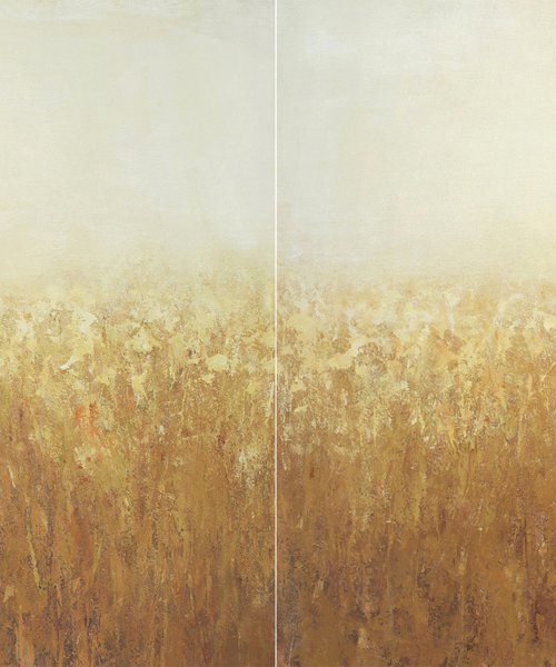 Warm Field 210218, minimalist abstract earth tones by Don Bishop