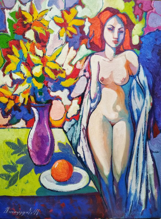 New day (60x80cm,  oil painting, ready to hang)