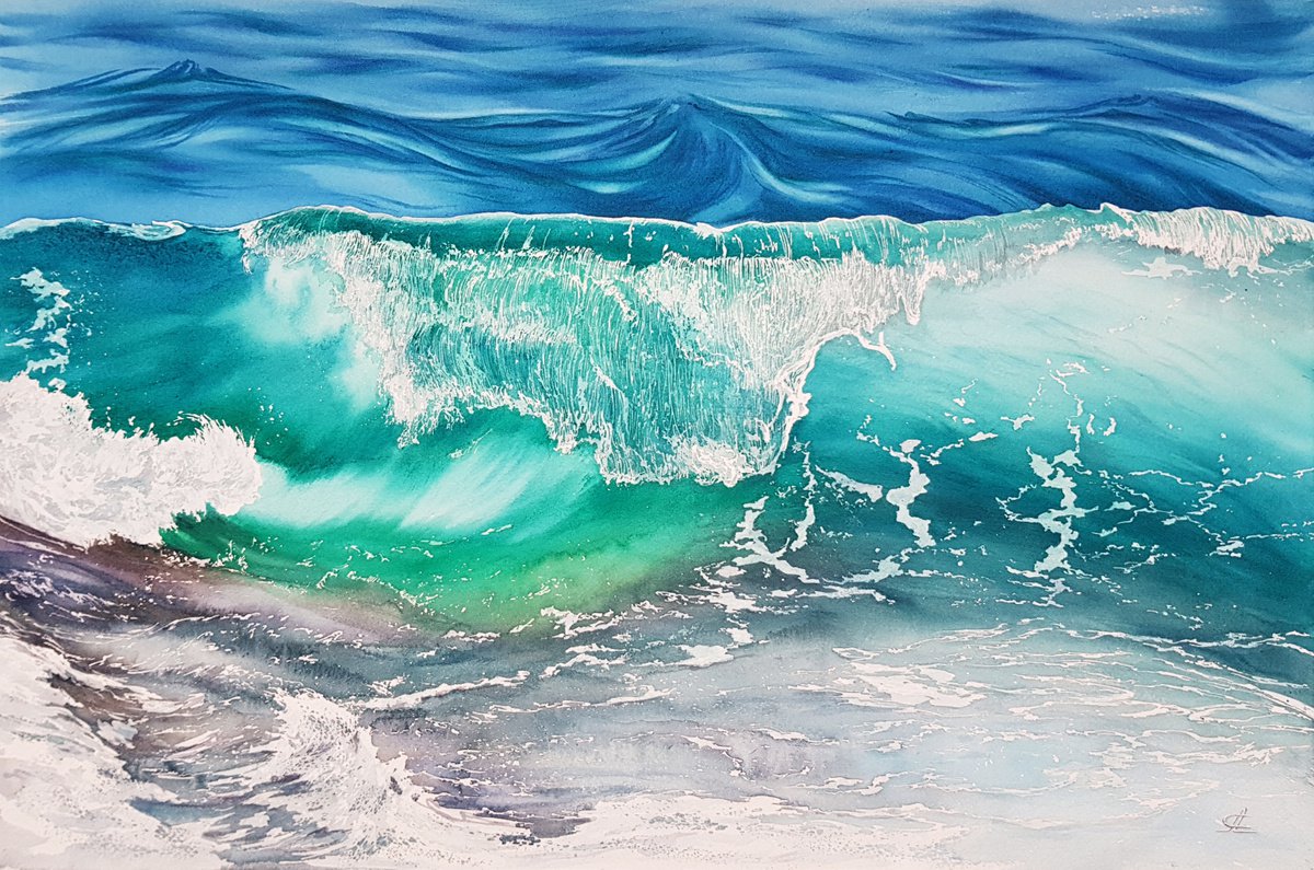 Seascape and waves by Svetlana Lileeva