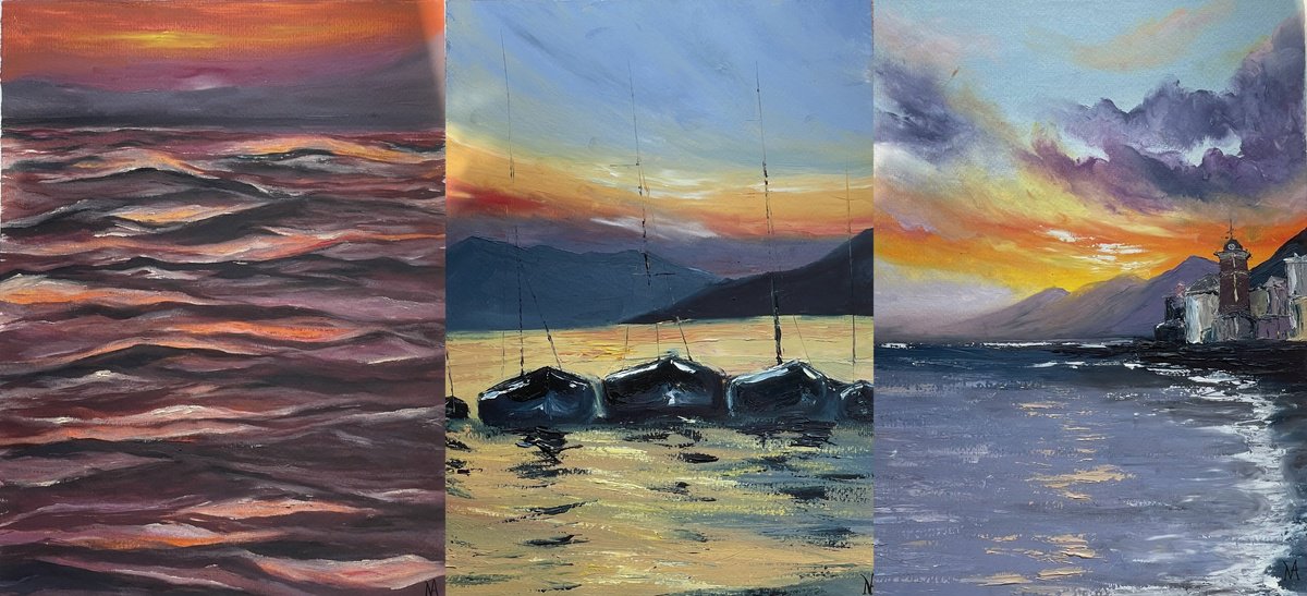 Ligurian Views By Anastasiia Novitskaya, 34 X 16, Artwork For Sale On Artfinder