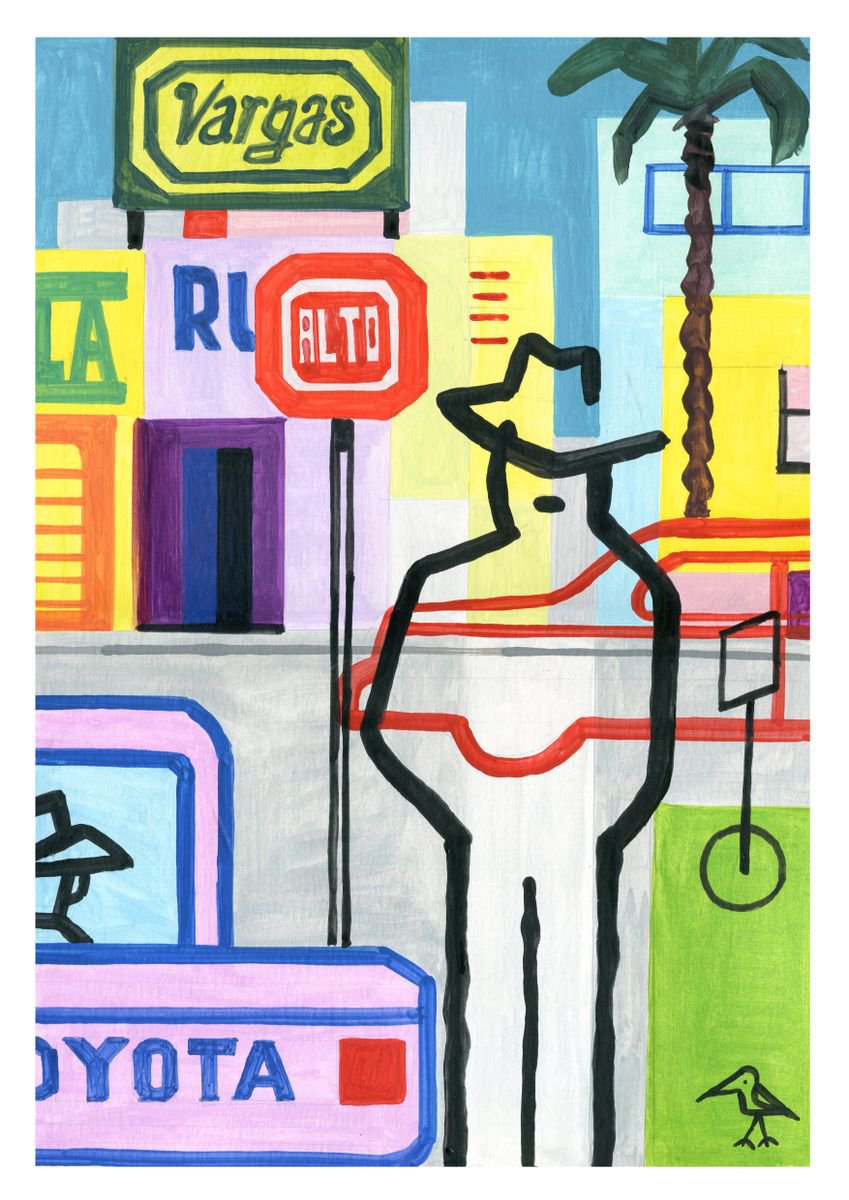 Urban And Pop Acrylic Painting , Lapaz_Mexico-05 By Andre Baldet, 13 X 18, Artwork For Sale On Artfinder