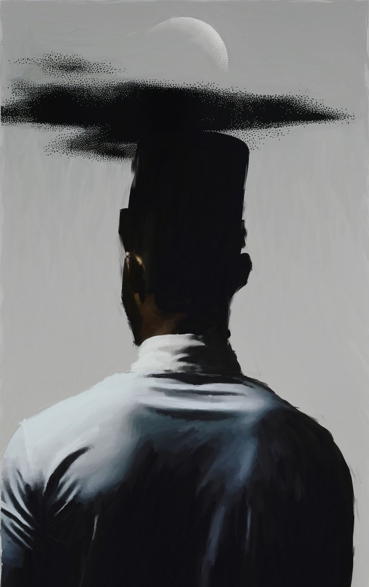 Expressive Portrait Acrylic Painting By Anzhelika Klimina, 20 X 31, Male Portrait N27, Original Artwork