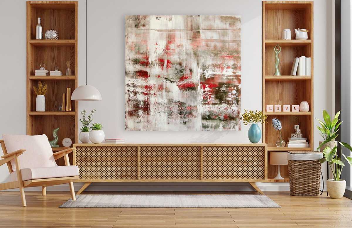 Organic Abstract Acrylic Painting By Chris Carbone, 48 X 48, Alternative View, Original Artwork