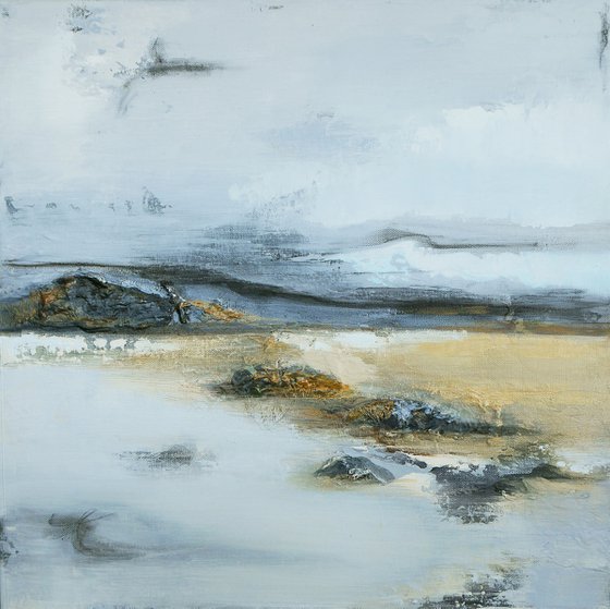 An impressionistic diptich work "Coastal Landscape"
