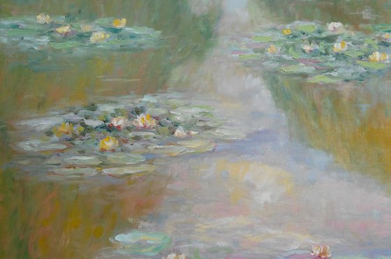 Replica of Monet's water lilies