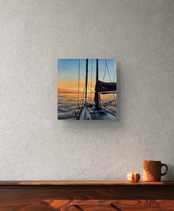 Sailboat at sunset