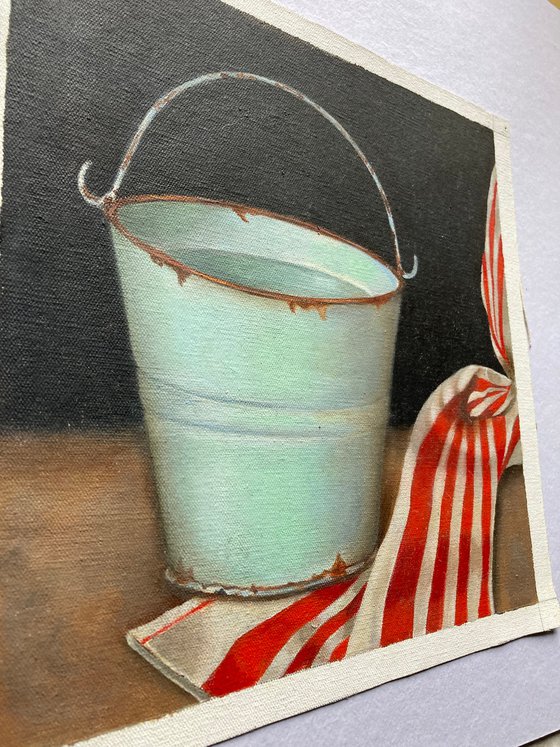 Rusted Bucket and Cloth